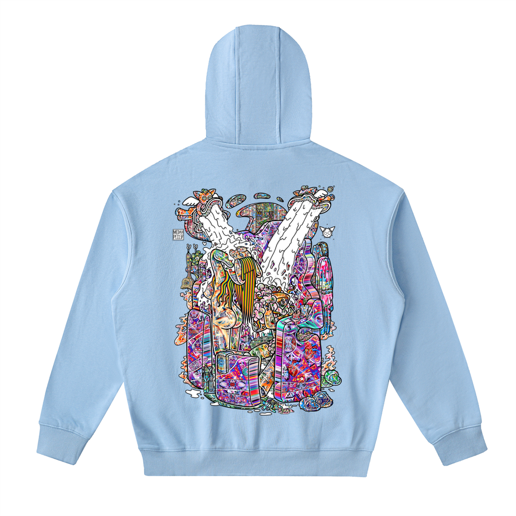 Shower Time - Drop-Shoulder Zip Up Hoodie