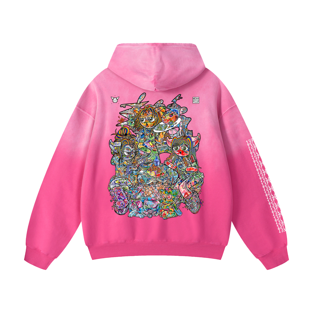 Making The Rounds - Heavyweight Sunfade Oversized Hoodie