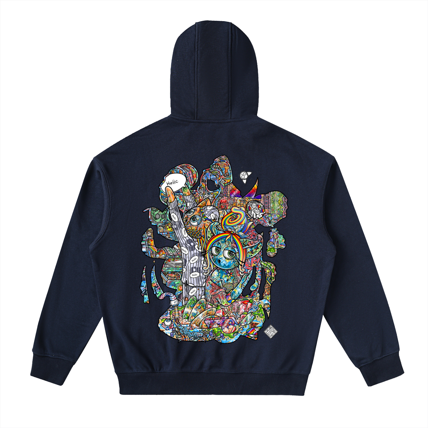 Tidying Up Sentimental Sensibilities - Drop-Shoulder Zip Up Hoodie