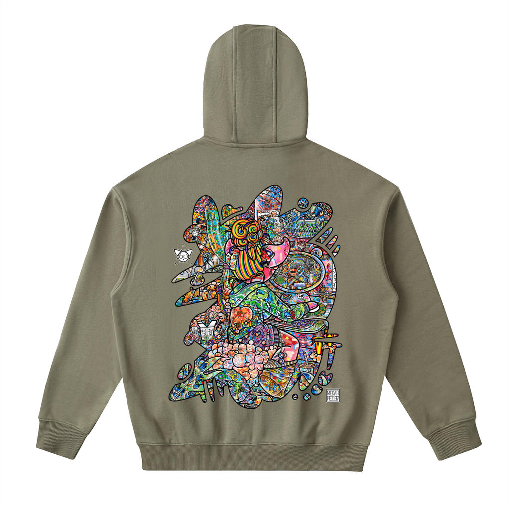 Stationary - Drop-Shoulder Zip Up Hoodie