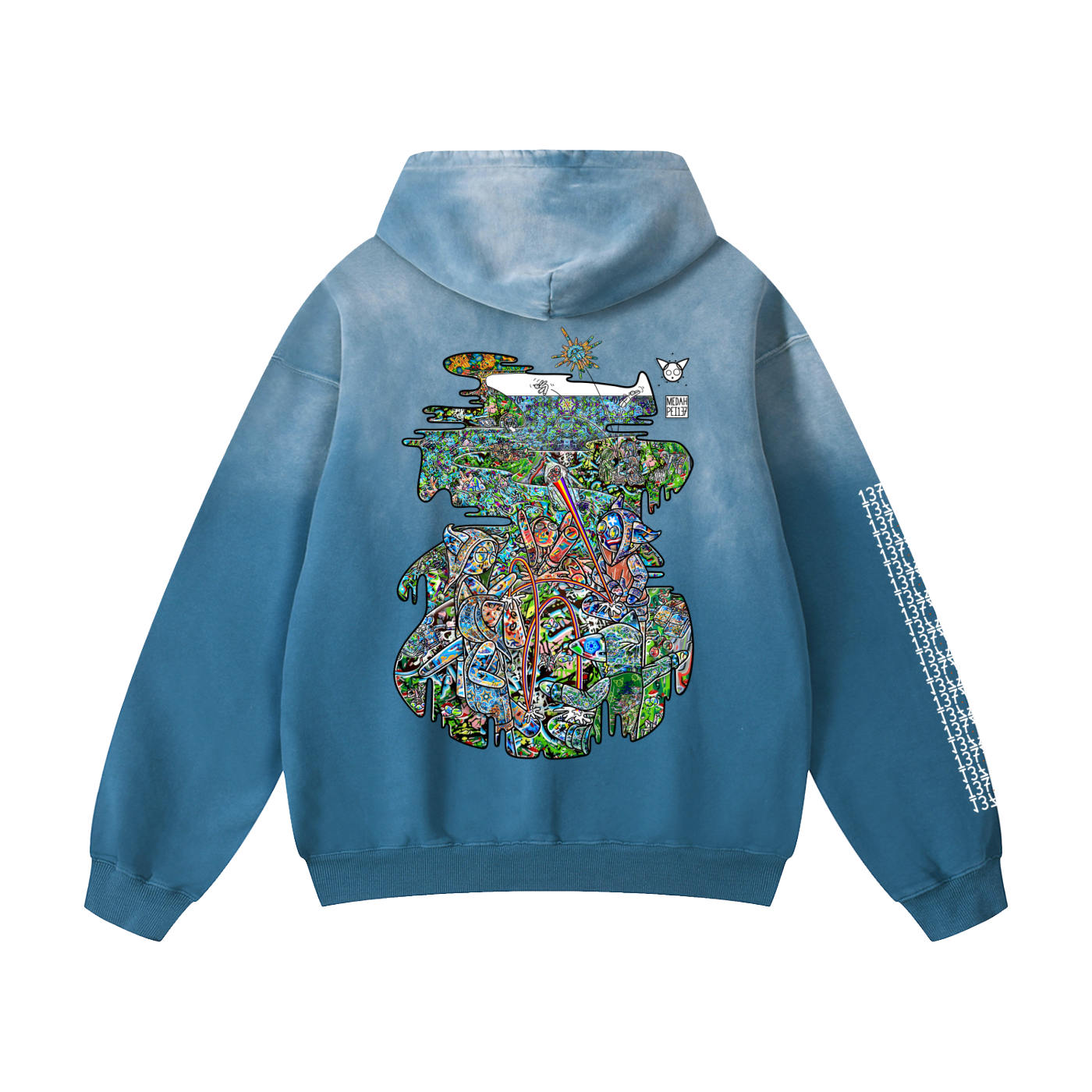 The Happy Circle - Heavyweight Sunfade Oversized Hoodie