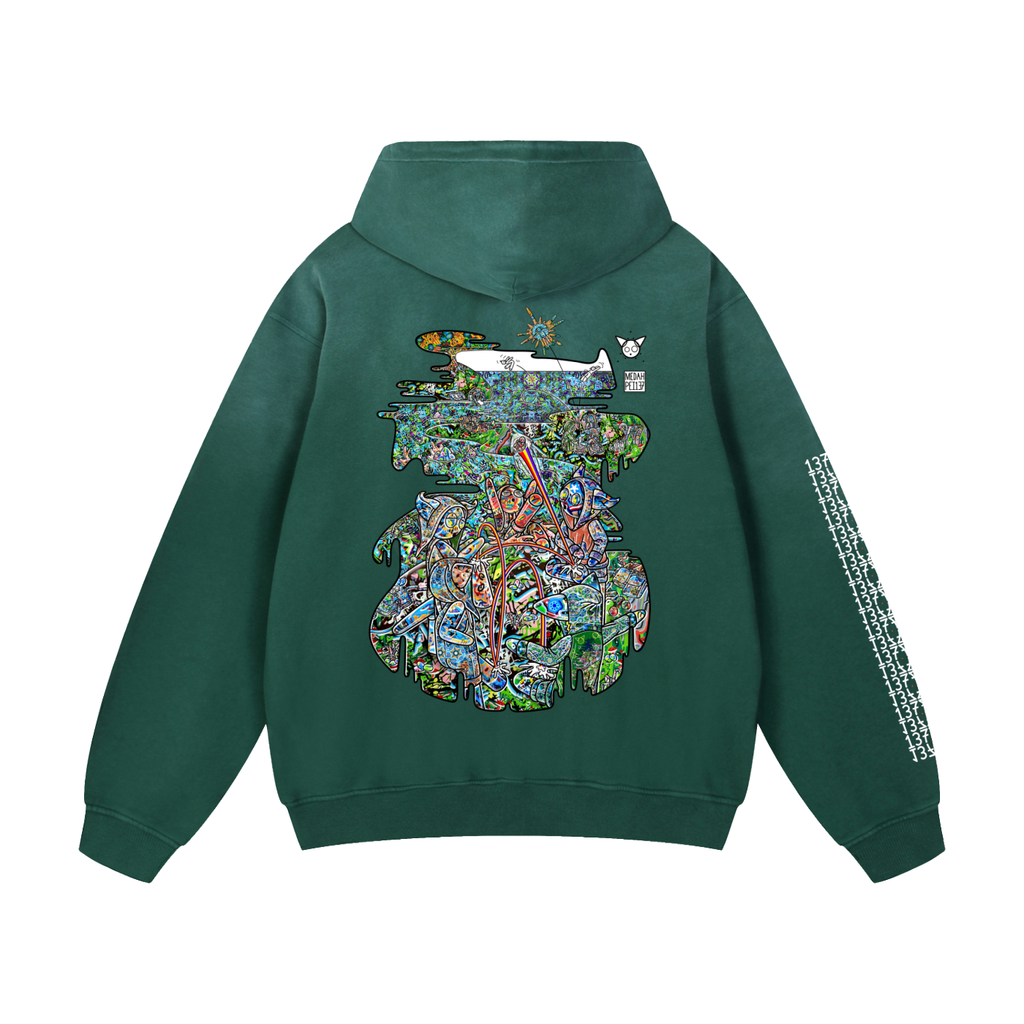 The Happy Circle - Heavyweight Sunfade Oversized Hoodie