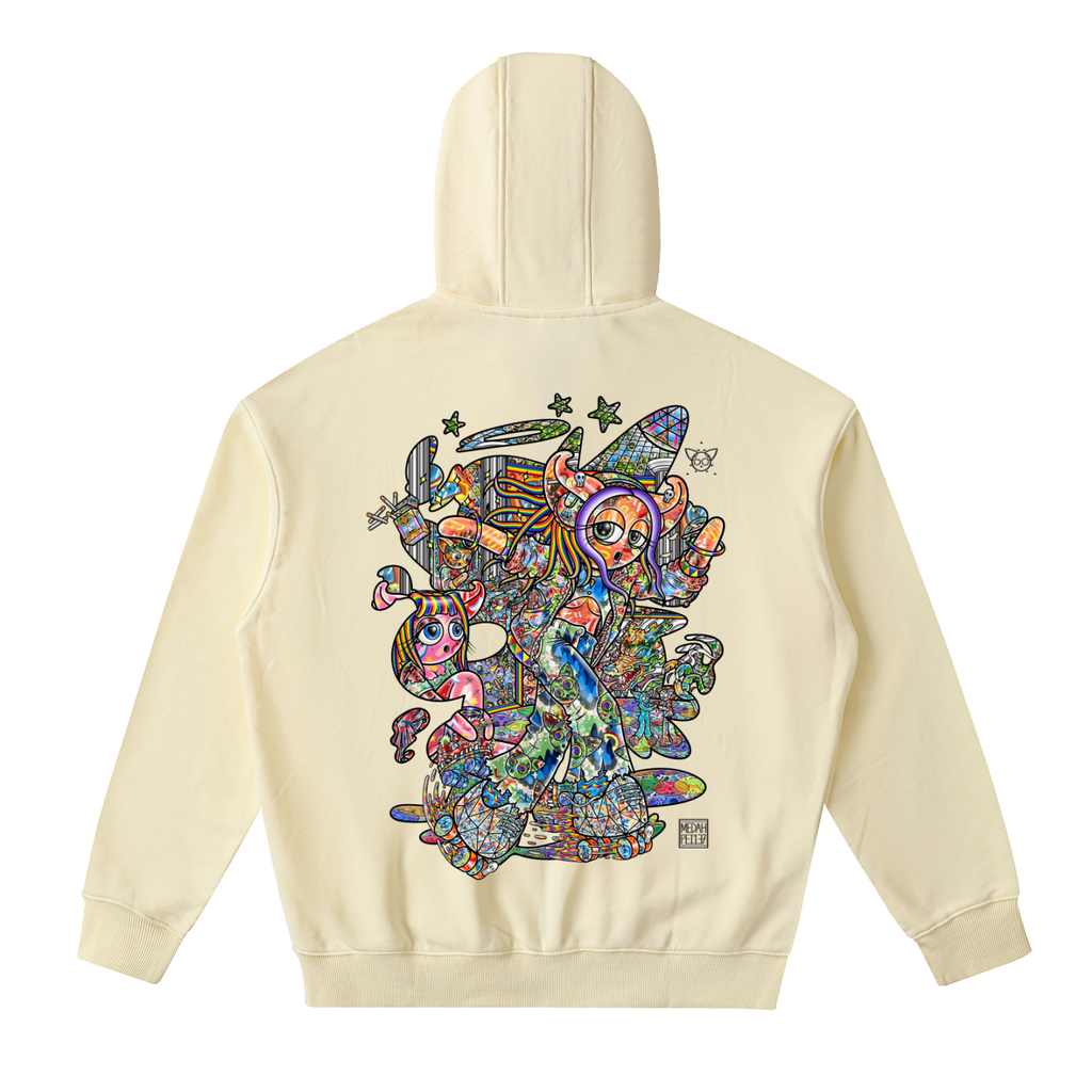 Rolling Into Newfound Grace - Drop-Shoulder Zip Up Hoodie