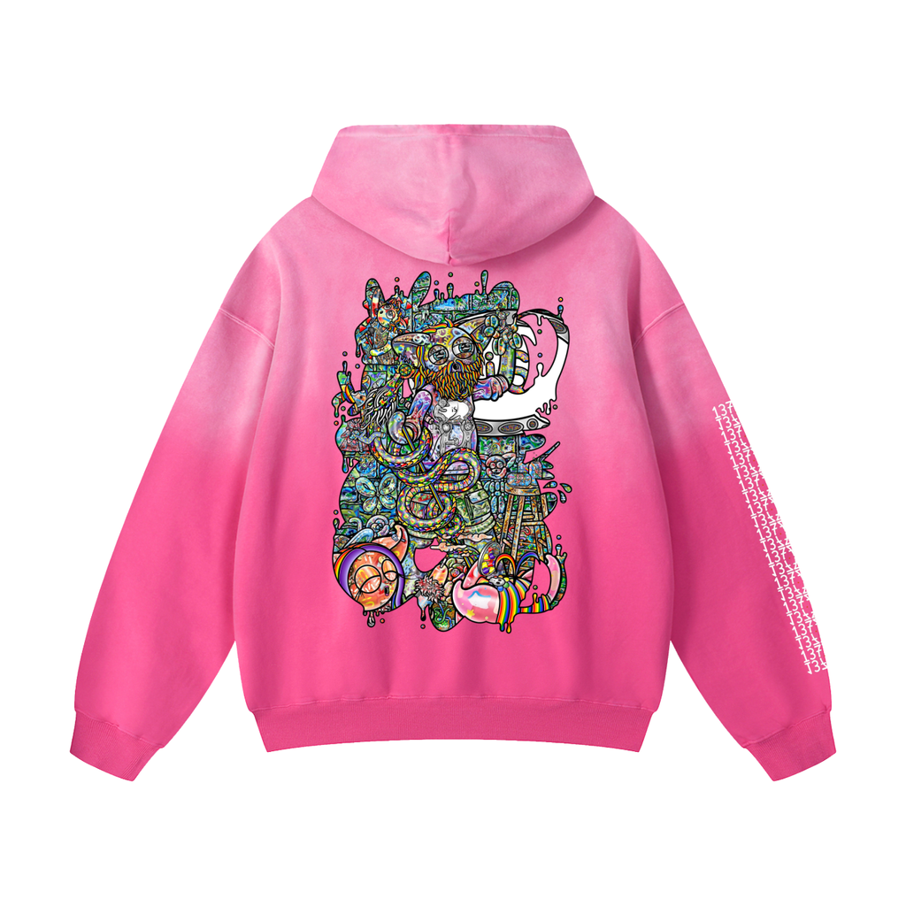 Beautifully Intrinsic Trip - Heavyweight Sunfade Oversized Hoodie