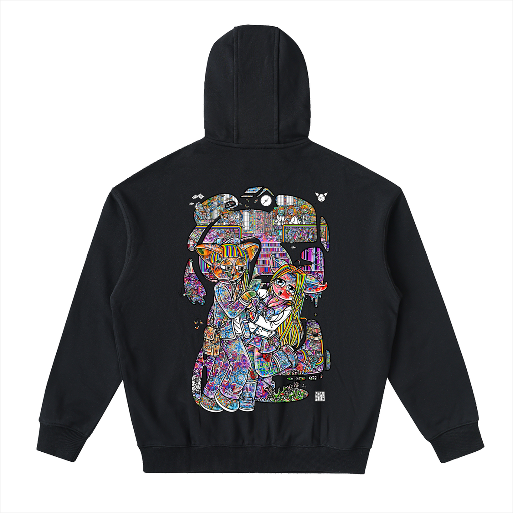 Slice Of Pei - Drop-Shoulder Zip Up Hoodie