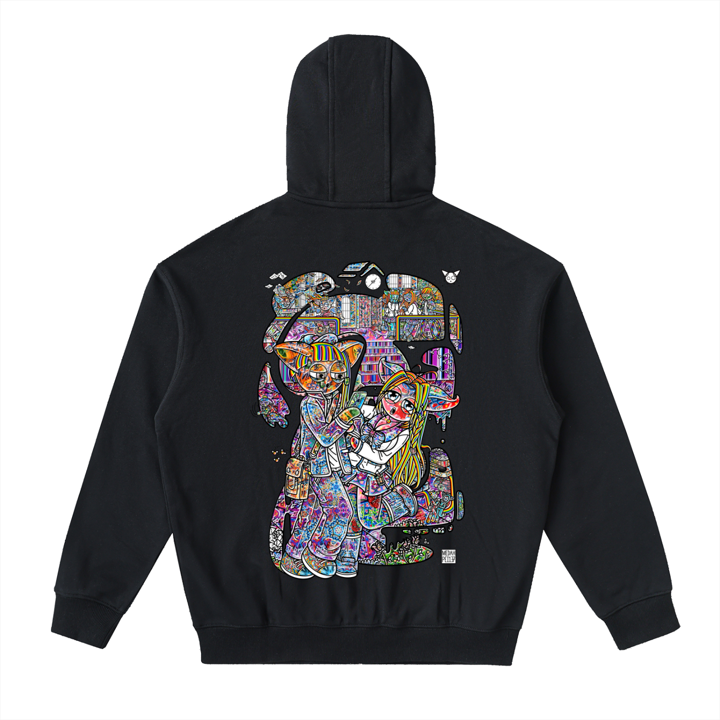 Slice Of Pei - Drop-Shoulder Zip Up Hoodie