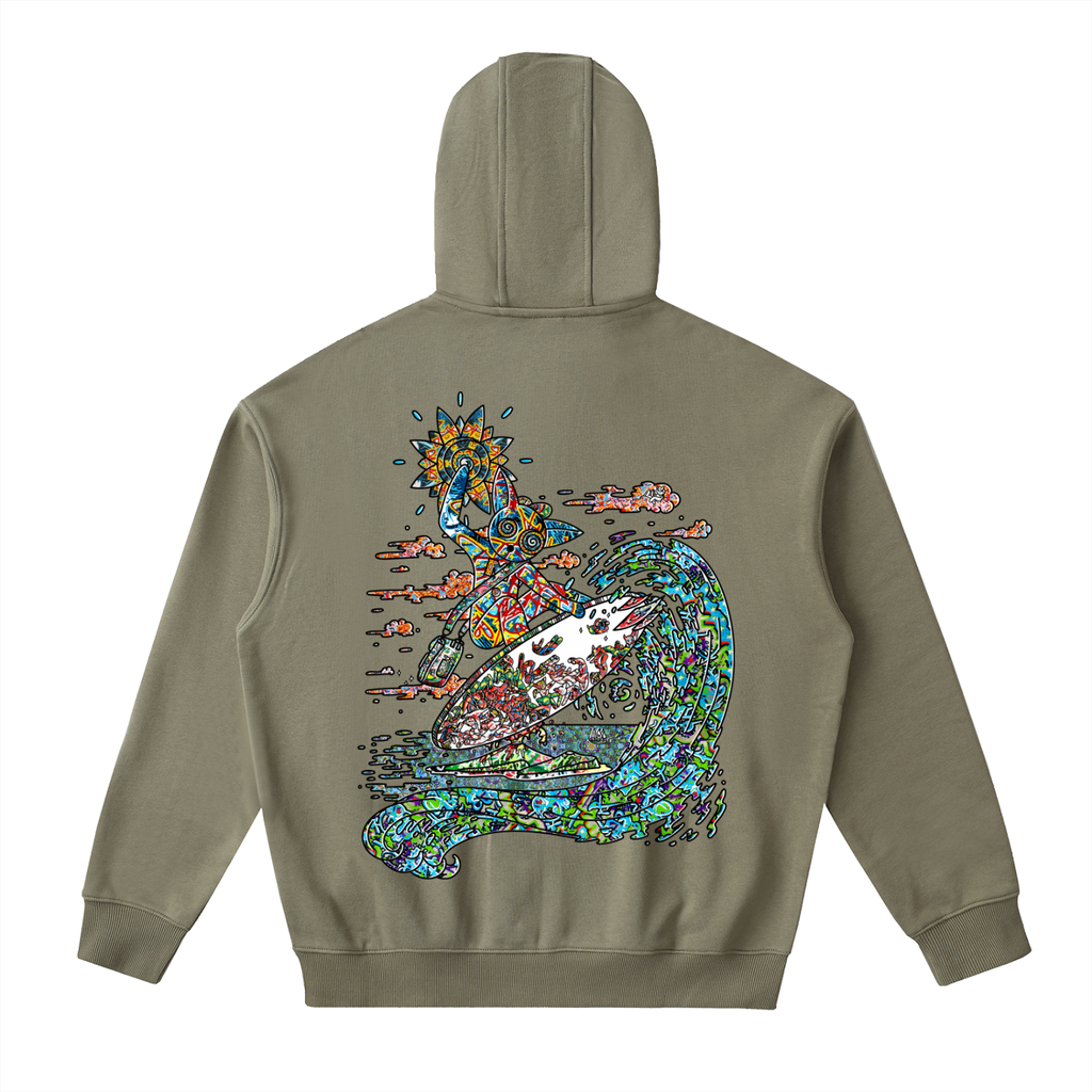 Spun On The Spin - Drop-Shoulder Zip Up Hoodie