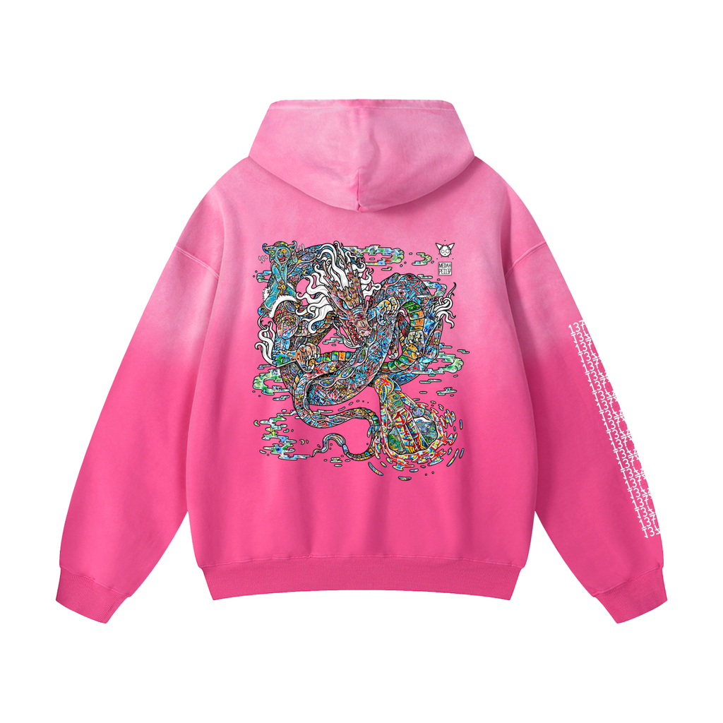 Face Off - Heavyweight Sunfade Oversized Hoodie