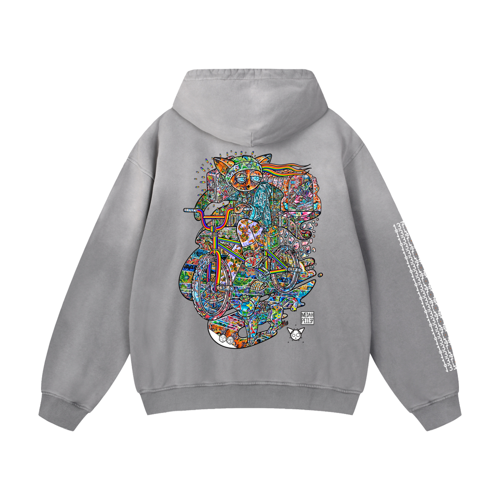 Peicycle - Heavyweight Sunfade Oversized Hoodie