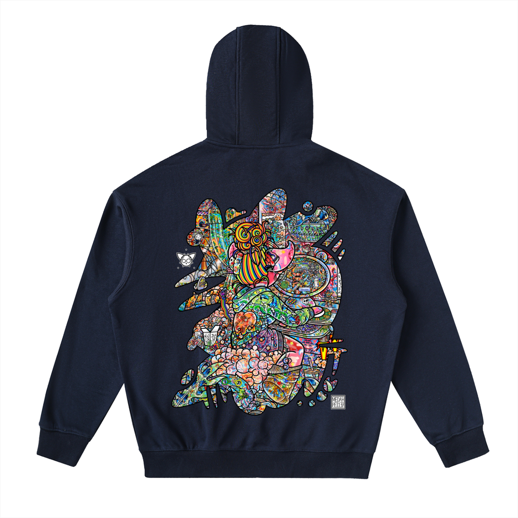 Stationary - Drop-Shoulder Zip Up Hoodie