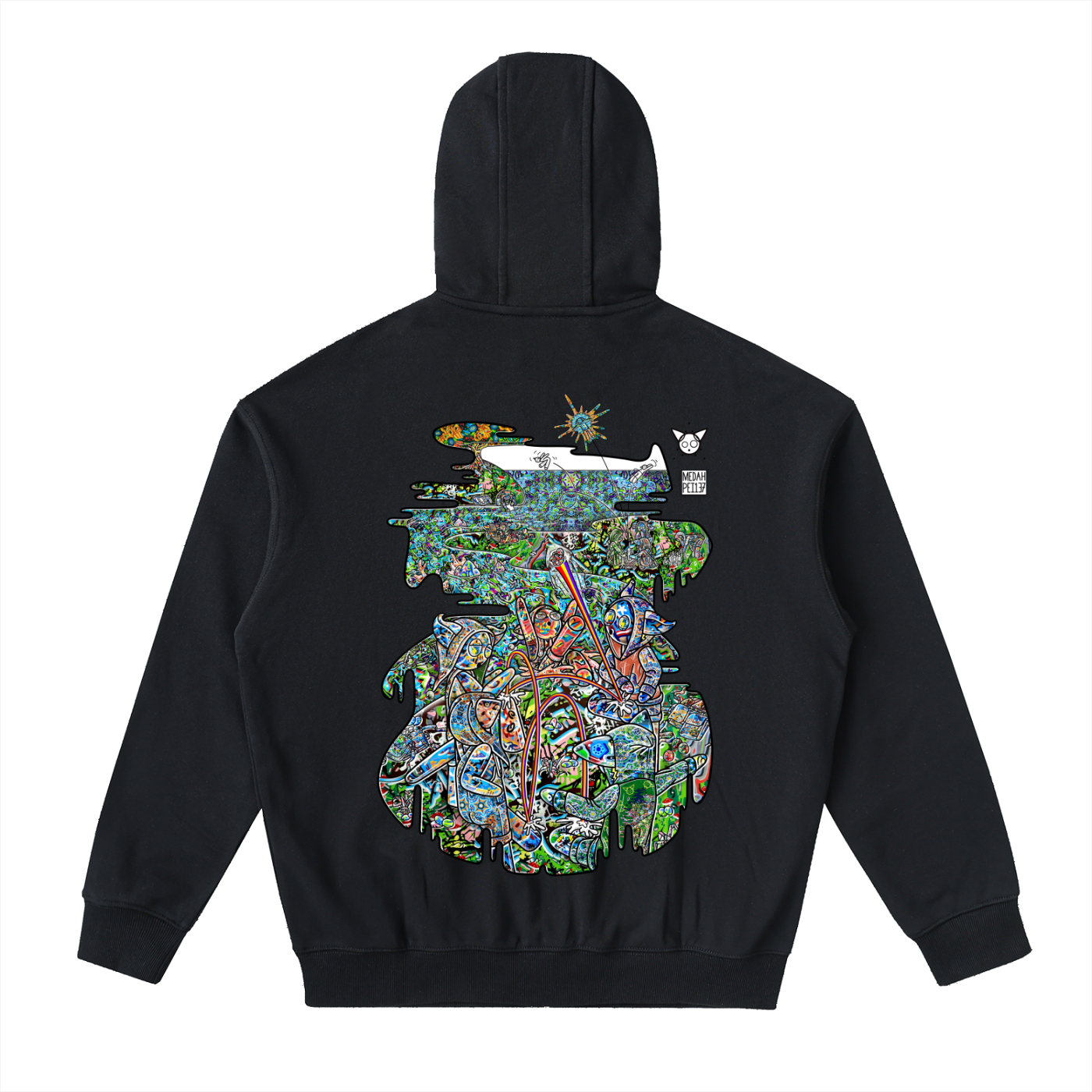 The Happy Circle - Drop-Shoulder Zip Up Hoodie