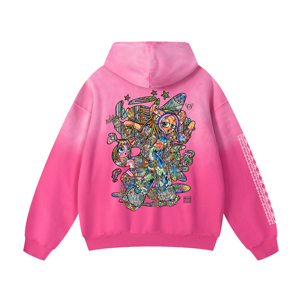 Rolling Into Newfound Grace - Heavyweight Sunfade Oversized Hoodie