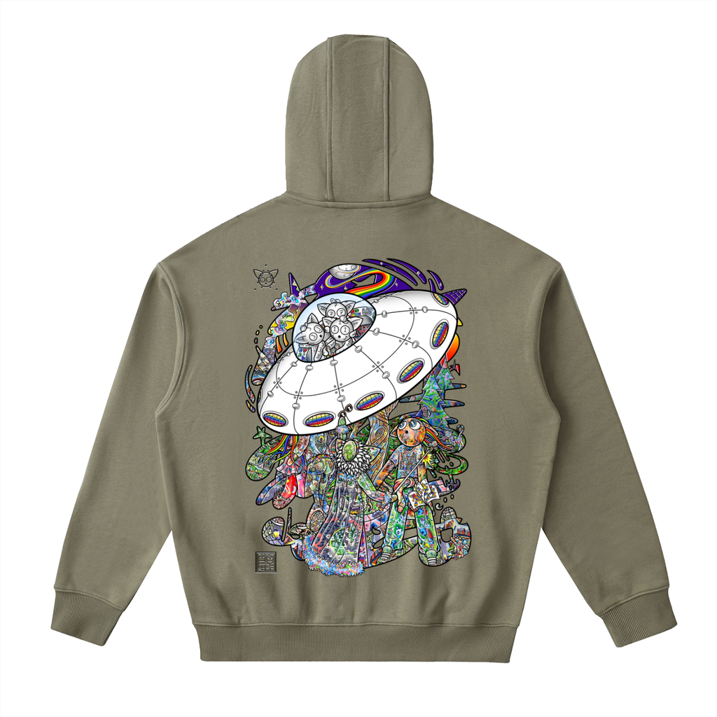 Spatial Awareness - Drop-Shoulder Zip Up Hoodie