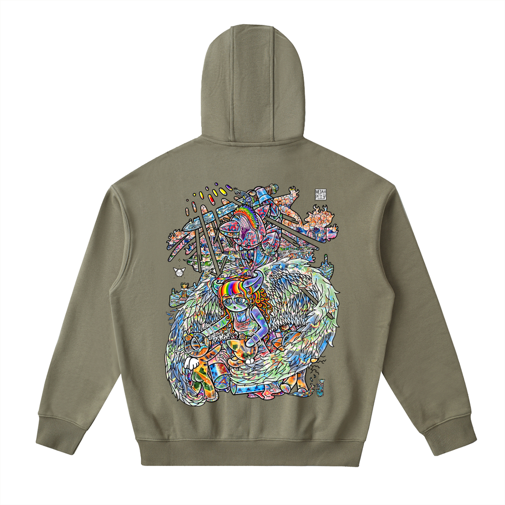 Another Day In Paradise - Drop-Shoulder Zip Up Hoodie