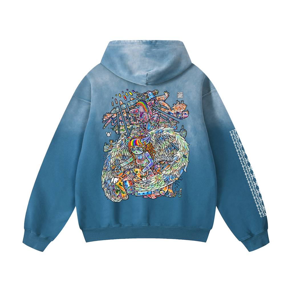 Another Day In Paradise - Heavyweight Sunfade Oversized Hoodie