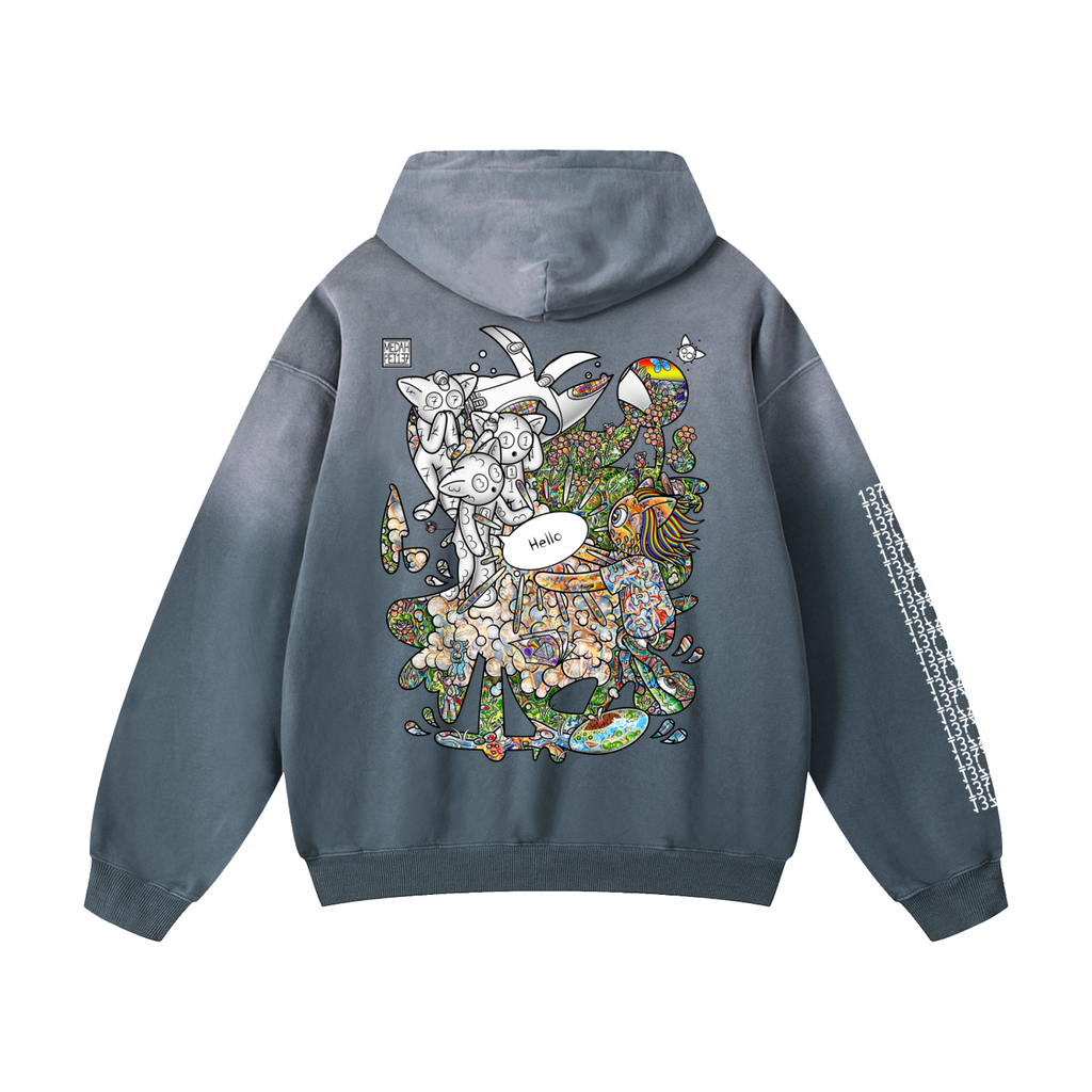 Other Wordly - Heavyweight Sunfade Oversized Hoodie