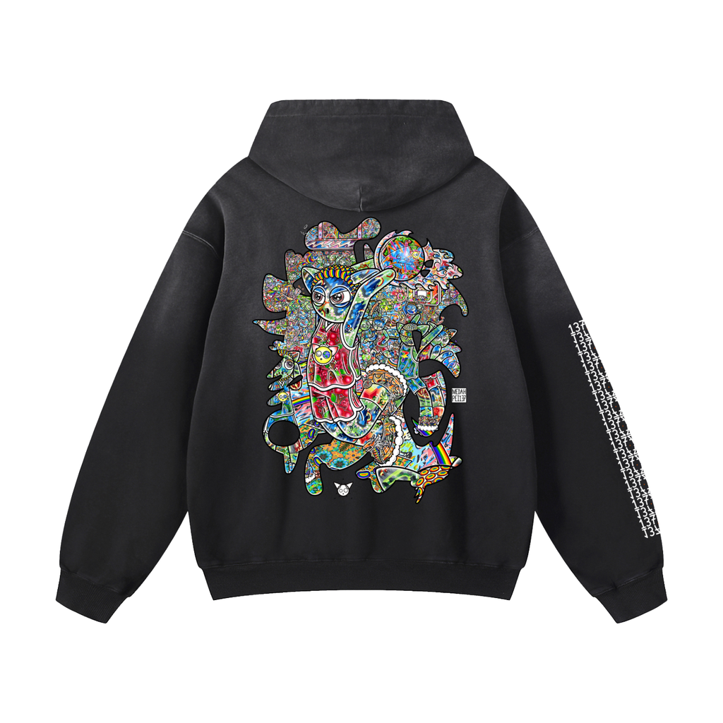 All In - Heavyweight Sunfade Oversized Hoodie