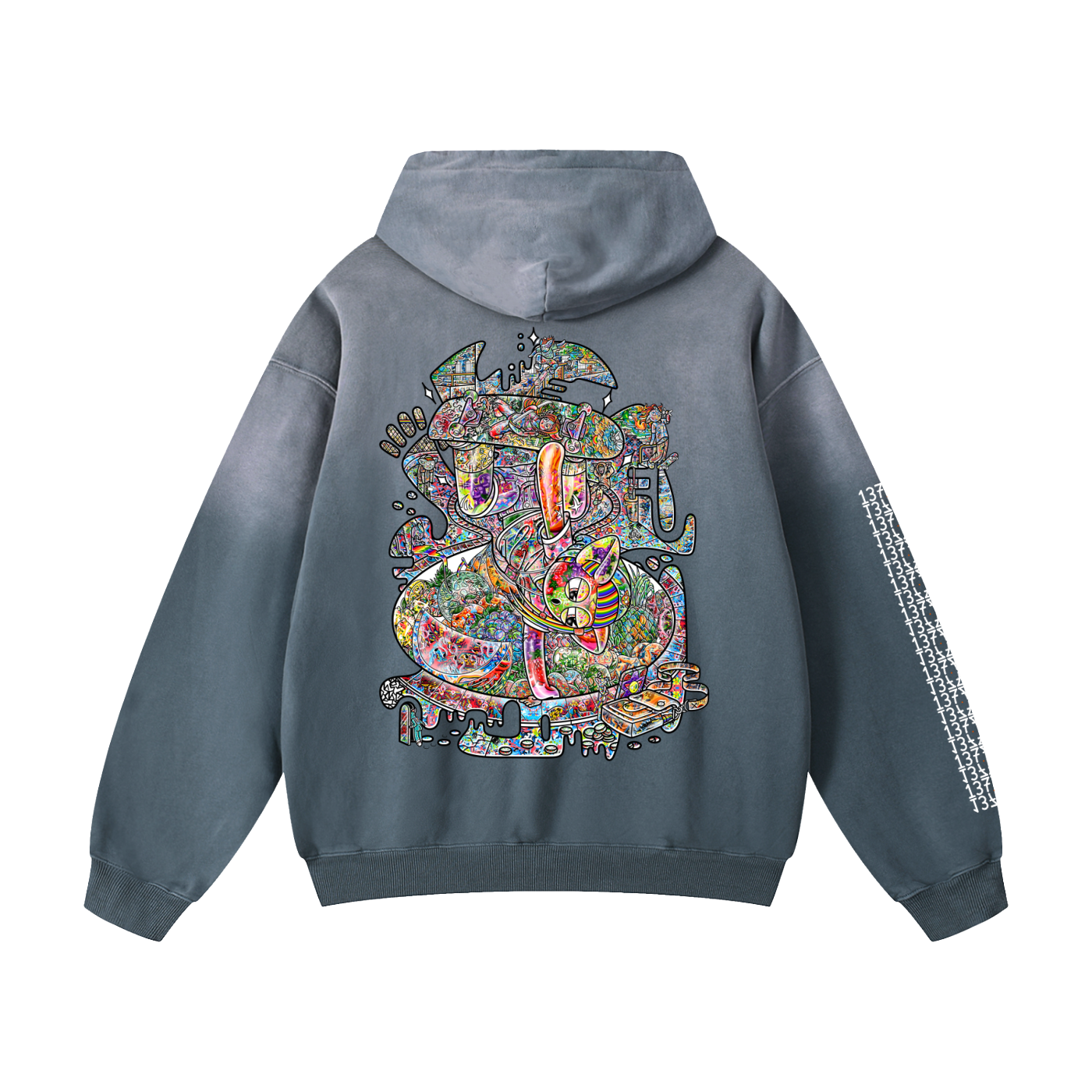 Attention Grabber - Heavyweight Sunfade Oversized Hoodie