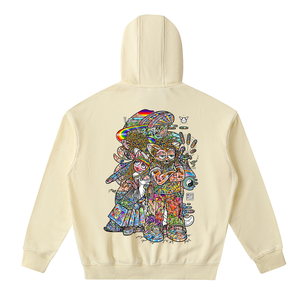 Never Finished Shopping - Drop-Shoulder Zip Up Hoodie