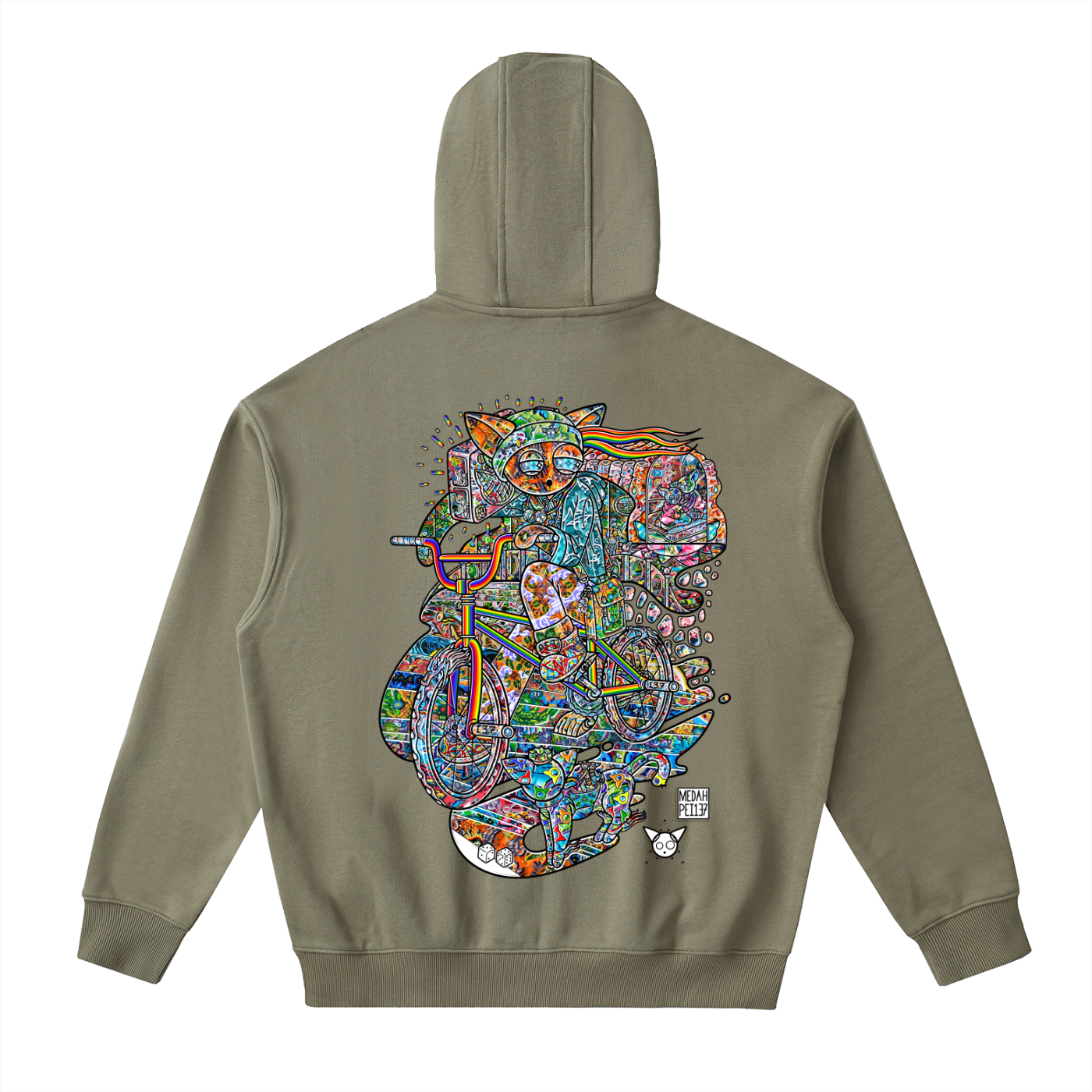 Peicycle - Drop-Shoulder Zip Up Hoodie