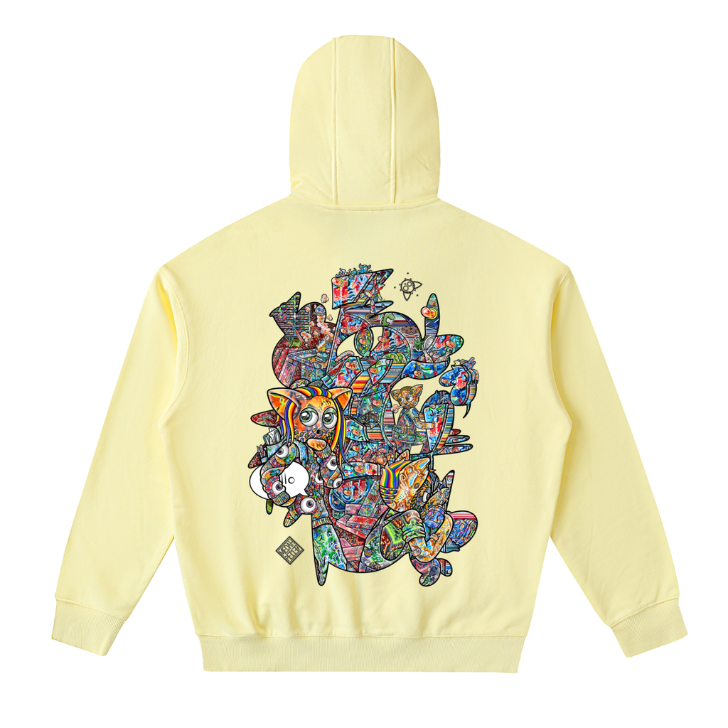 Compartmentaleyes - Drop-Shoulder Zip Up Hoodie