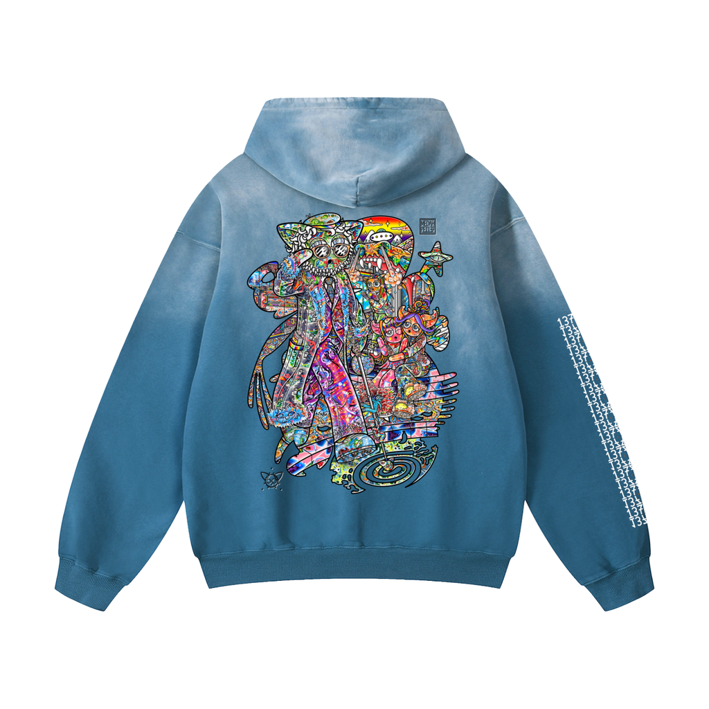 Blind Spot - Heavyweight Sunfade Oversized Hoodie