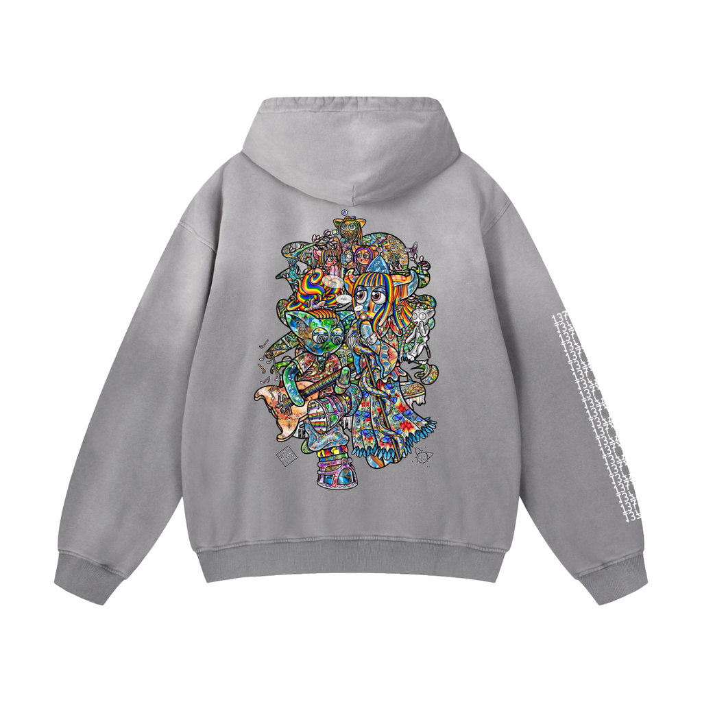 Materializing Our Essence - Heavyweight Sunfade Oversized Hoodie