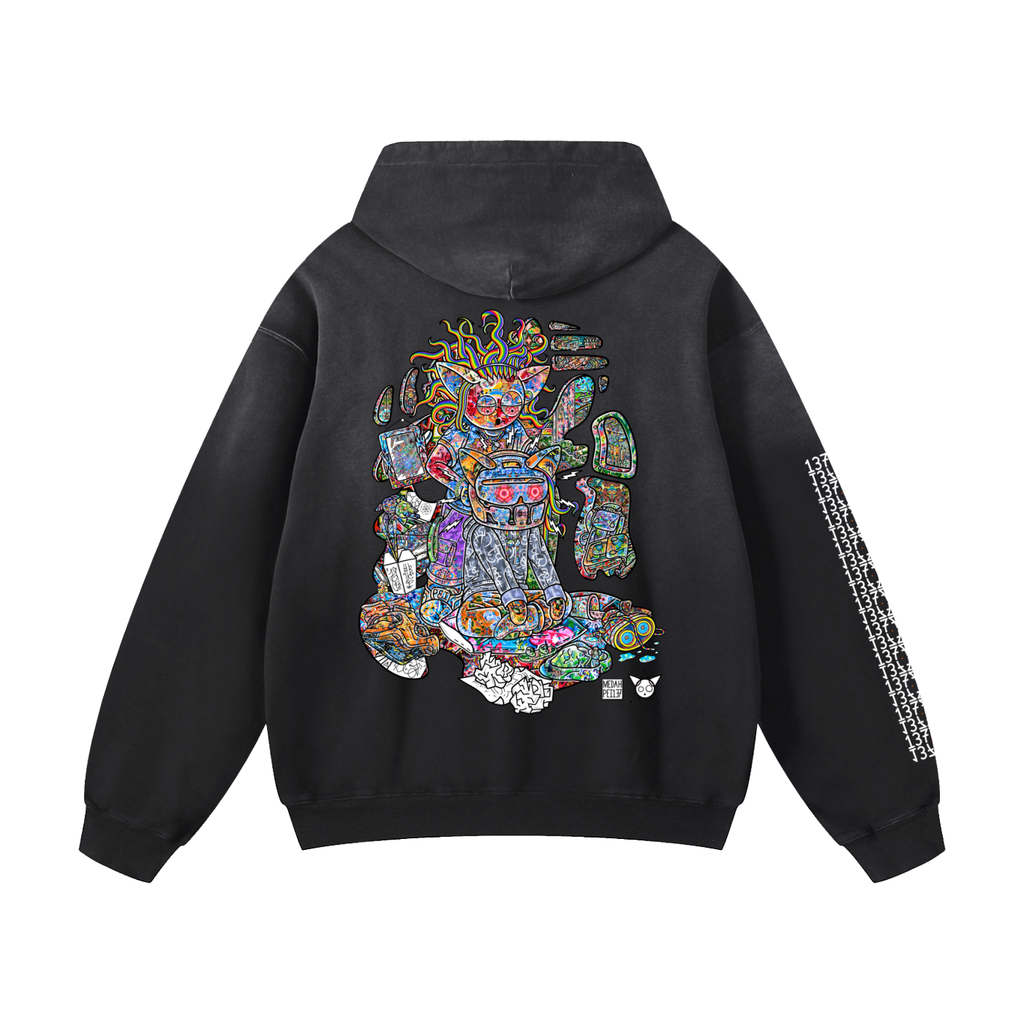 Where Your Helmet - Heavyweight Sunfade Oversized Hoodie