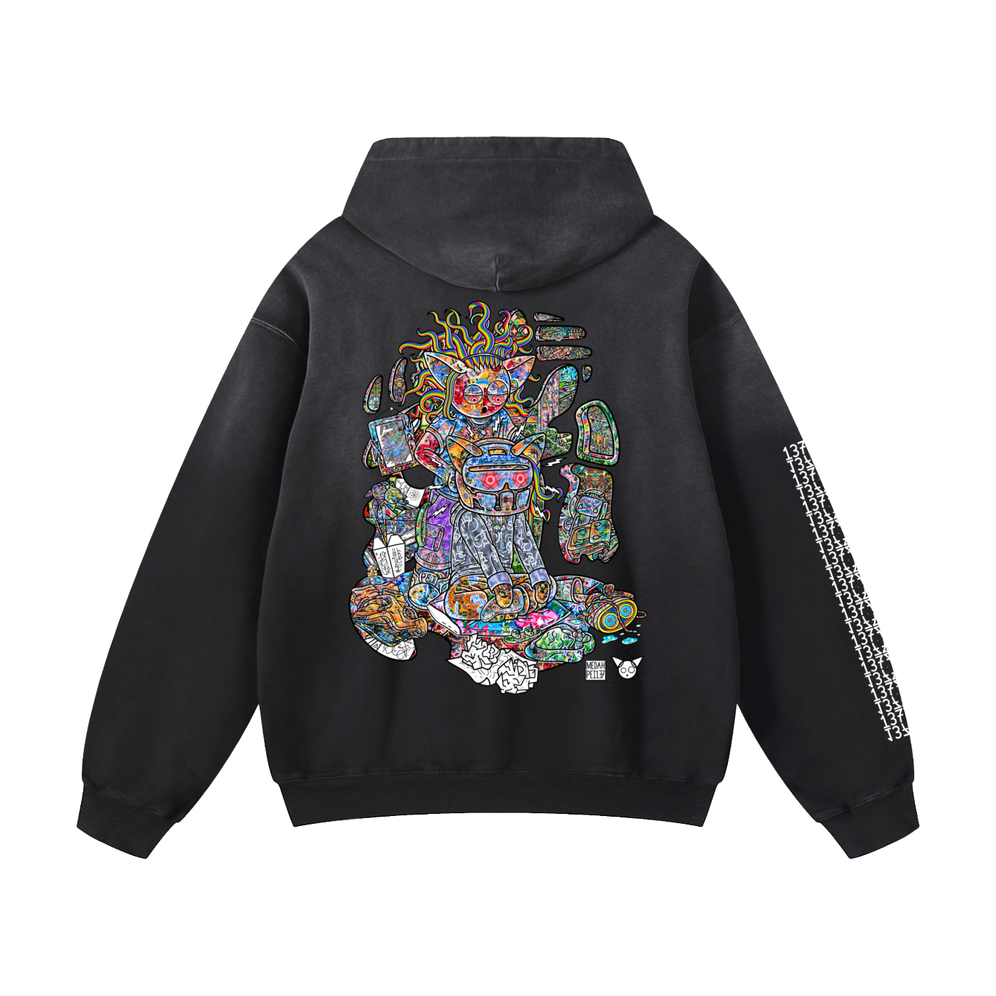 Where Your Helmet - Heavyweight Sunfade Oversized Hoodie