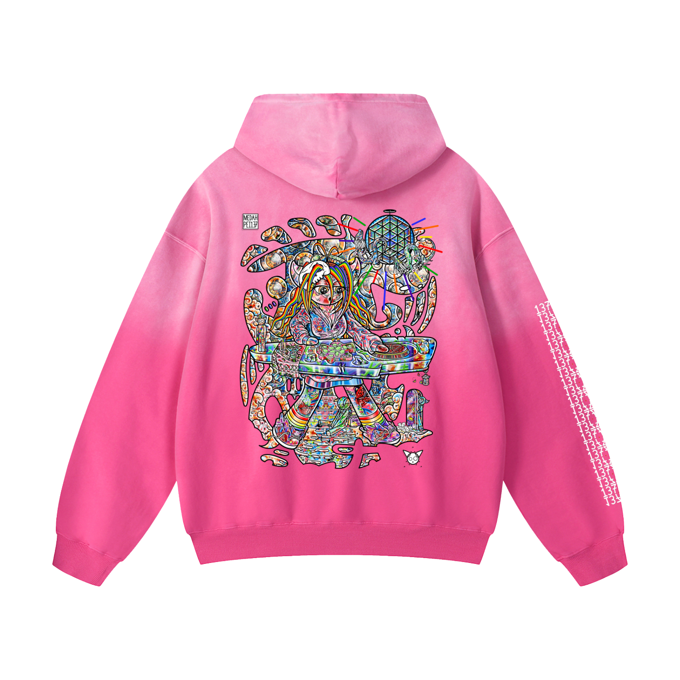 Pushing Buttons - Heavyweight Sunfade Oversized Hoodie