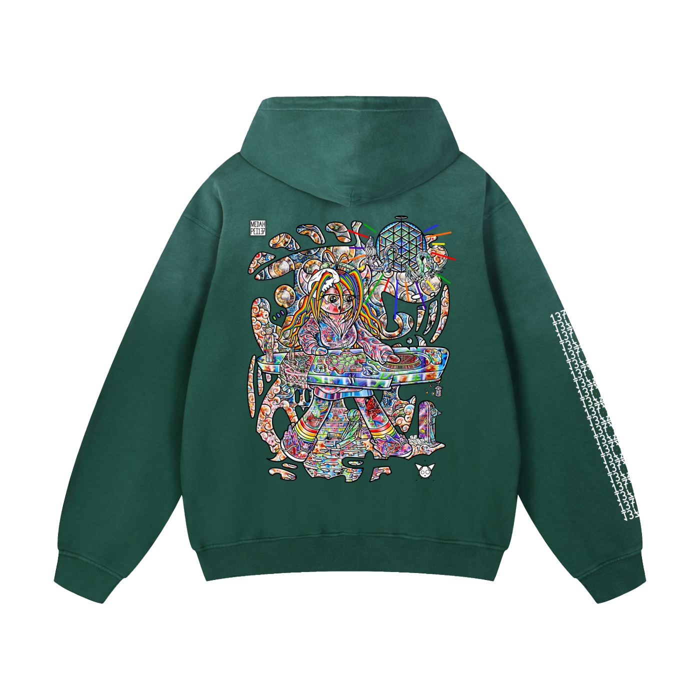 Pushing Buttons - Heavyweight Sunfade Oversized Hoodie