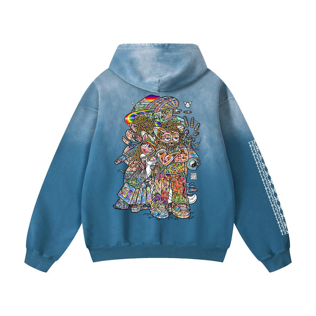 Never Finished Shopping - Heavyweight Sunfade Oversized Hoodie