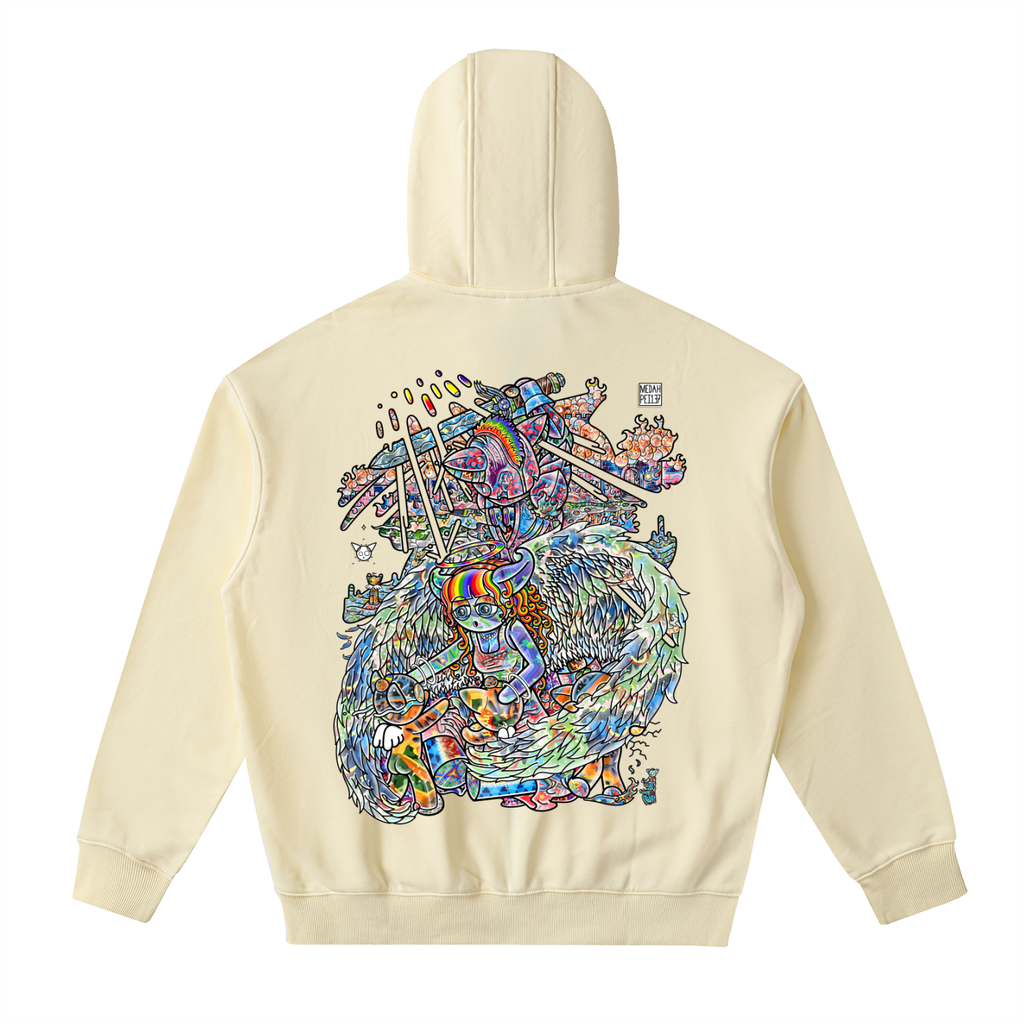 Another Day In Paradise - Drop-Shoulder Zip Up Hoodie