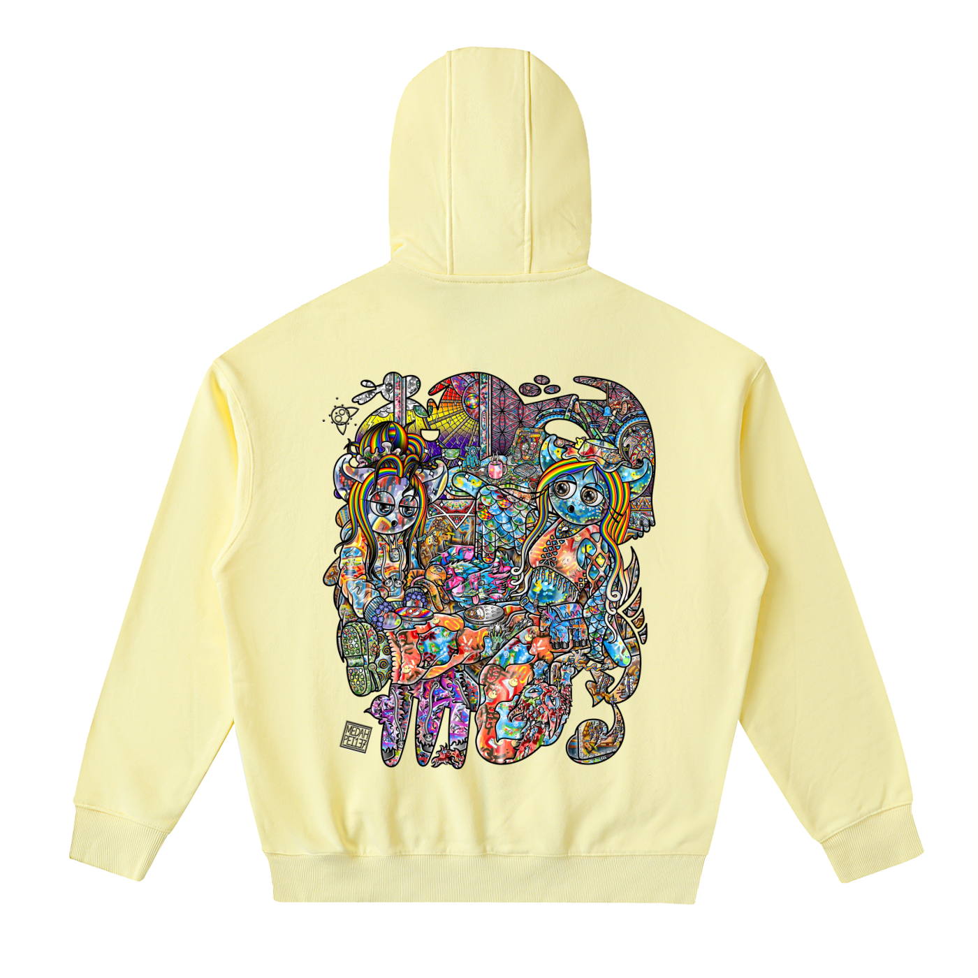 Feeling Ubiquitously Cyclical Karma - Drop-Shoulder Zip Up Hoodie