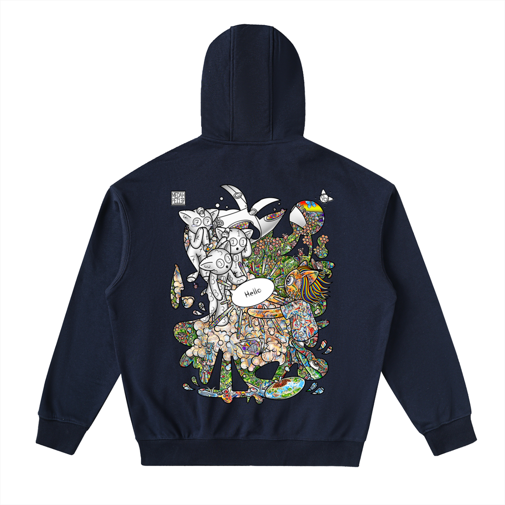 Other Wordly - Drop-Shoulder Zip Up Hoodie