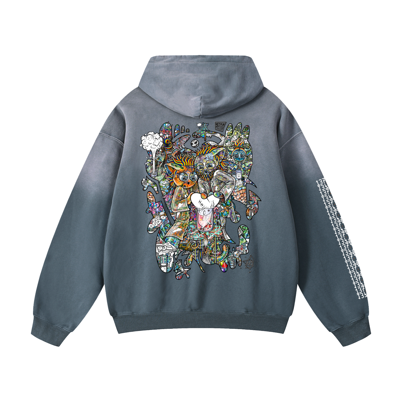 Combination Chatter- Heavyweight Sunfade Oversized Hoodie