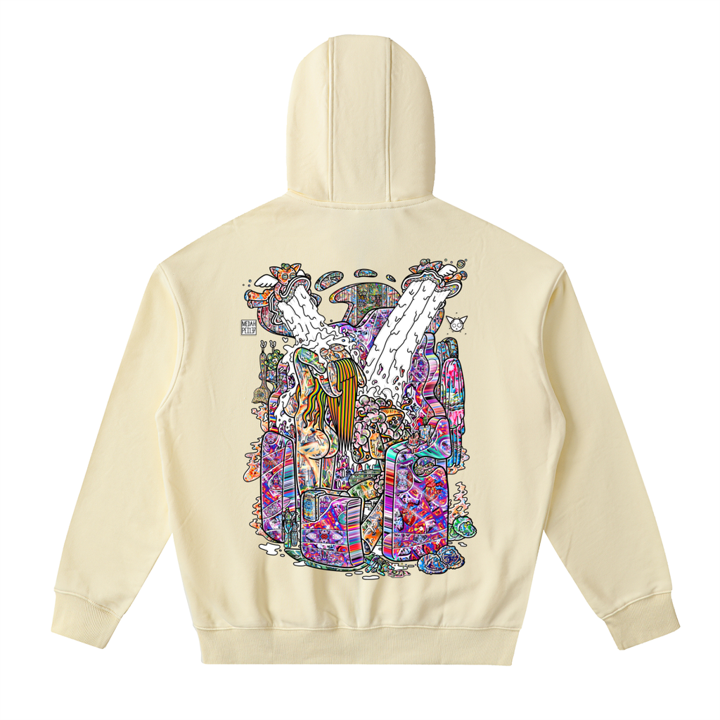 Shower Time - Drop-Shoulder Zip Up Hoodie