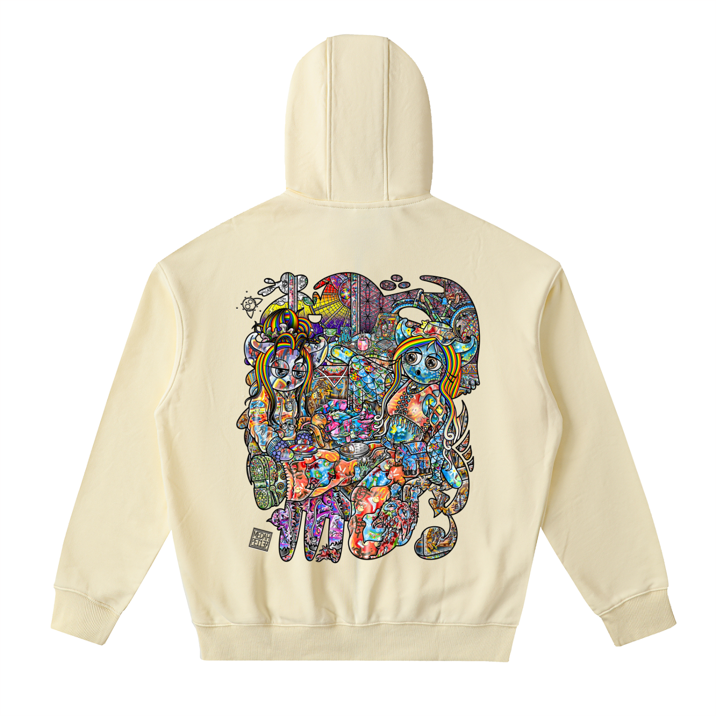 Feeling Ubiquitously Cyclical Karma - Drop-Shoulder Zip Up Hoodie