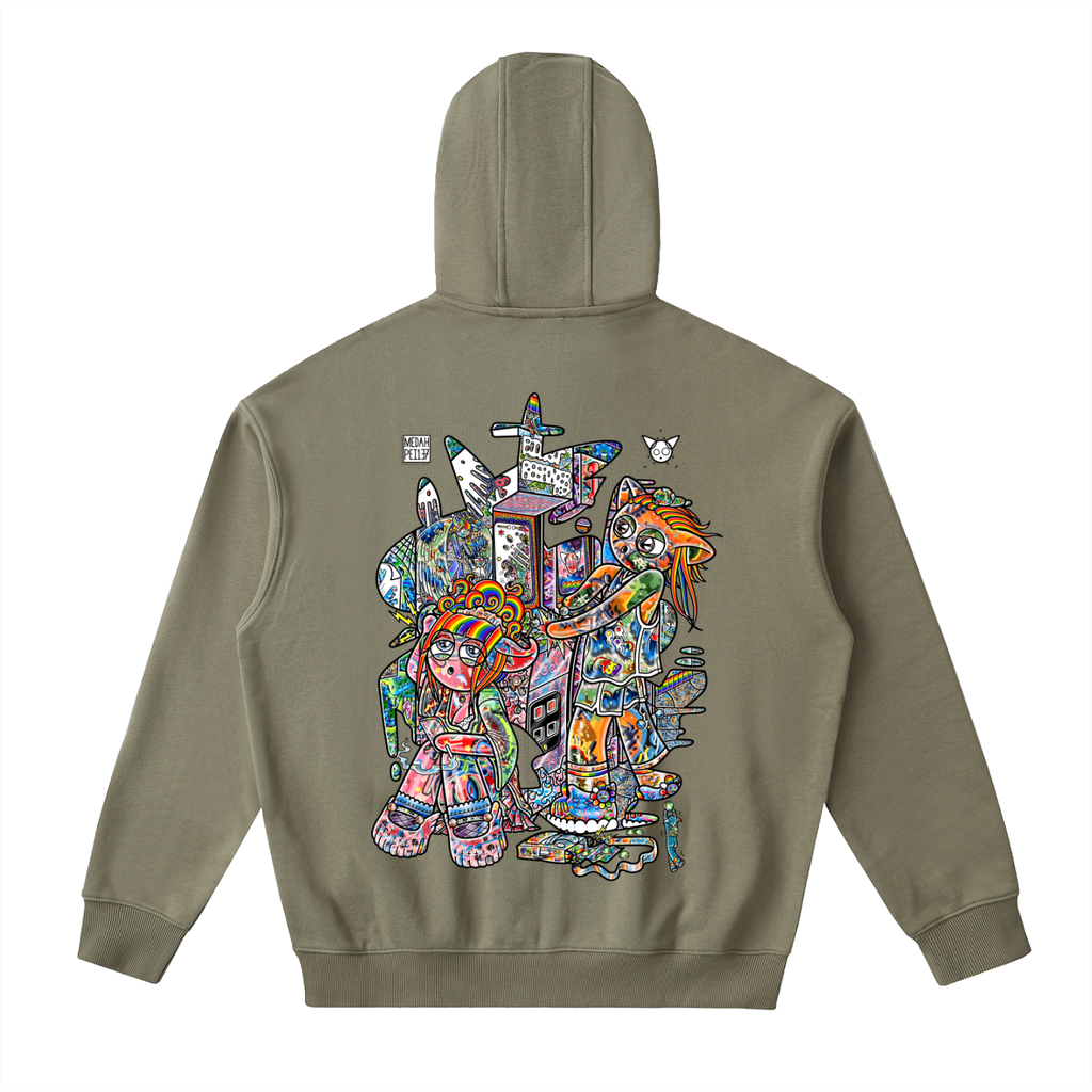 Not A Game - Drop-Shoulder Zip Up Hoodie