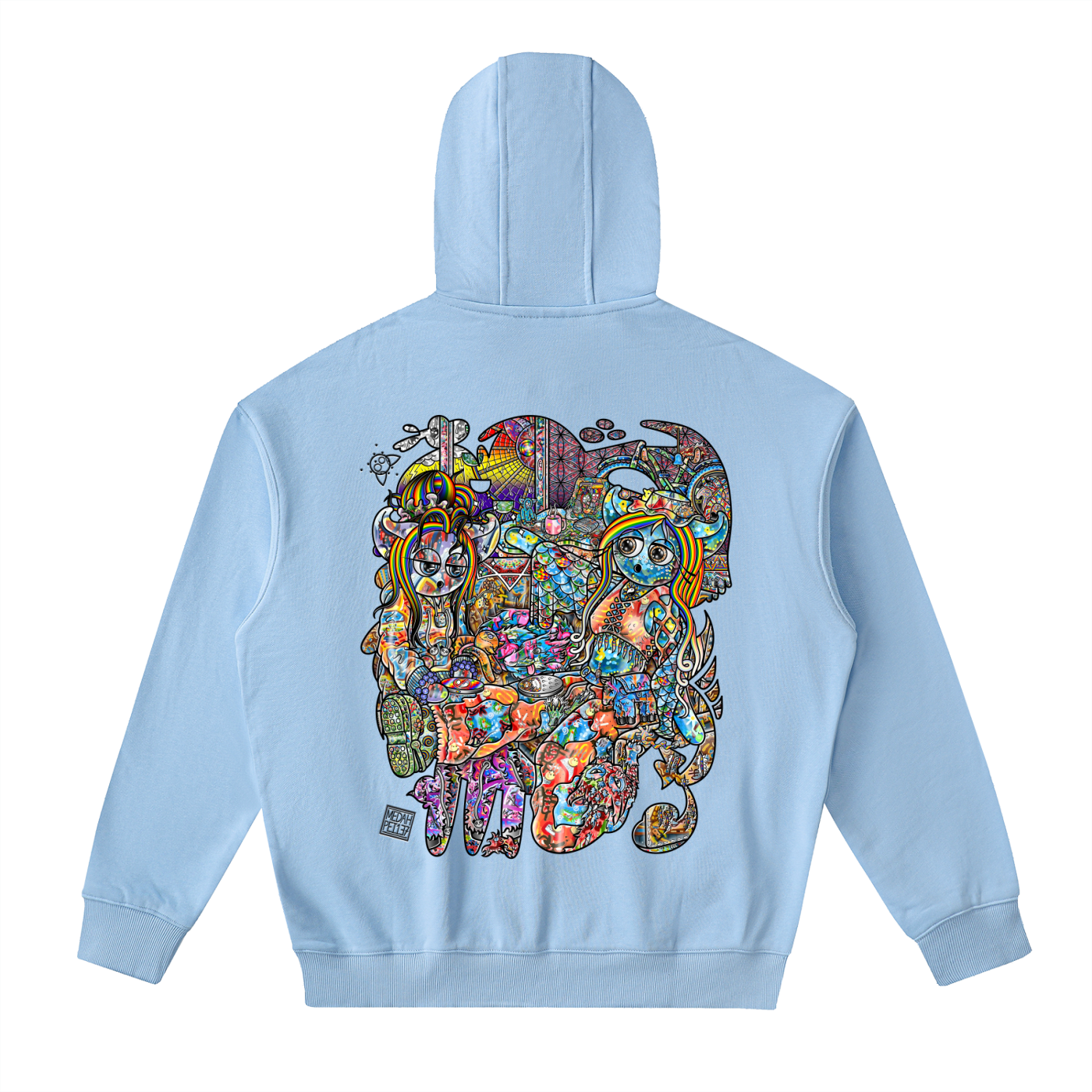 Feeling Ubiquitously Cyclical Karma - Drop-Shoulder Zip Up Hoodie