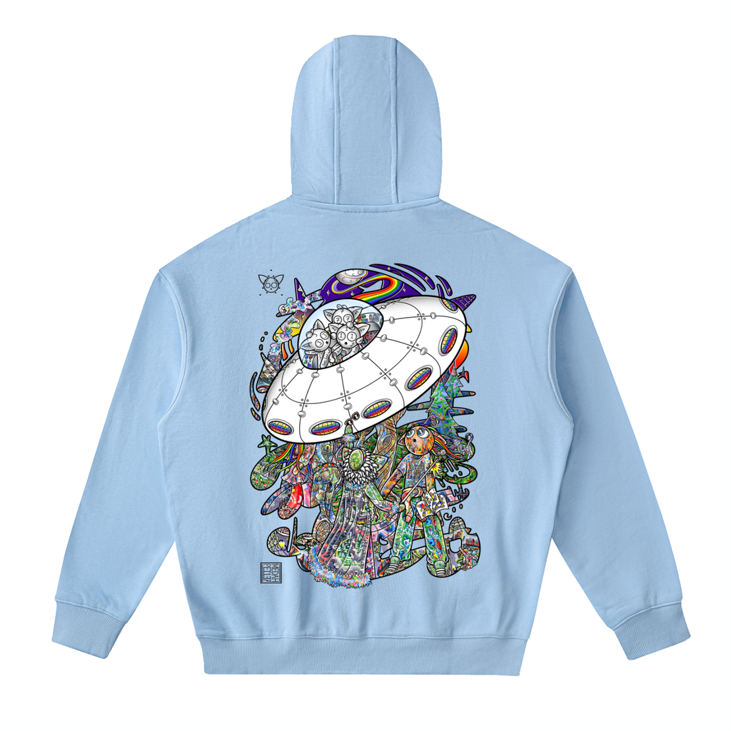 Spatial Awareness - Drop-Shoulder Zip Up Hoodie