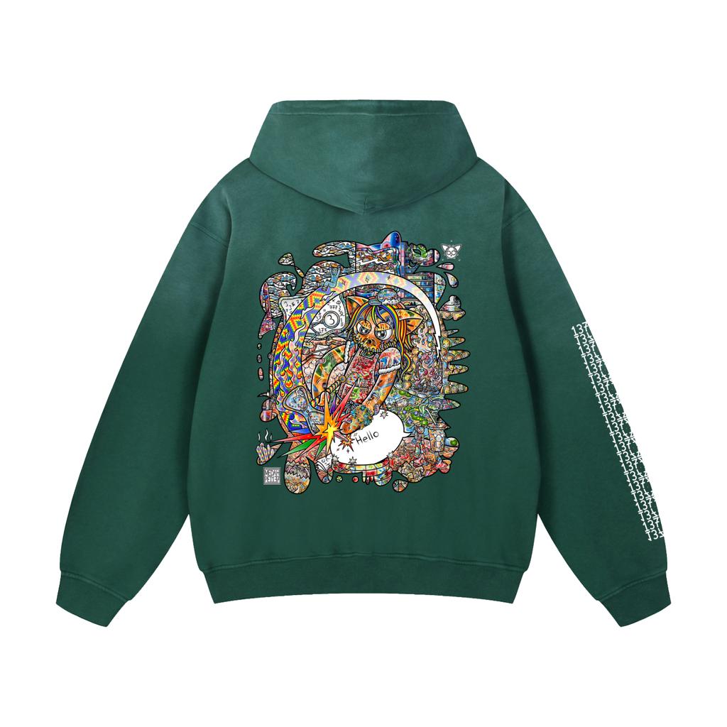 Cracking the Code - Heavyweight Sunfade Oversized Hoodie