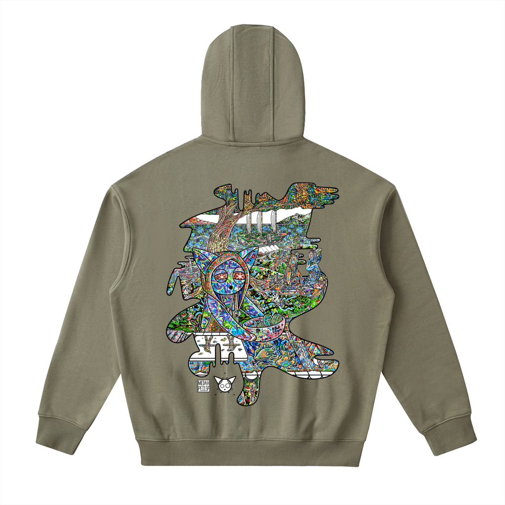 Deep Dish - Drop-Shoulder Zip Up Hoodie