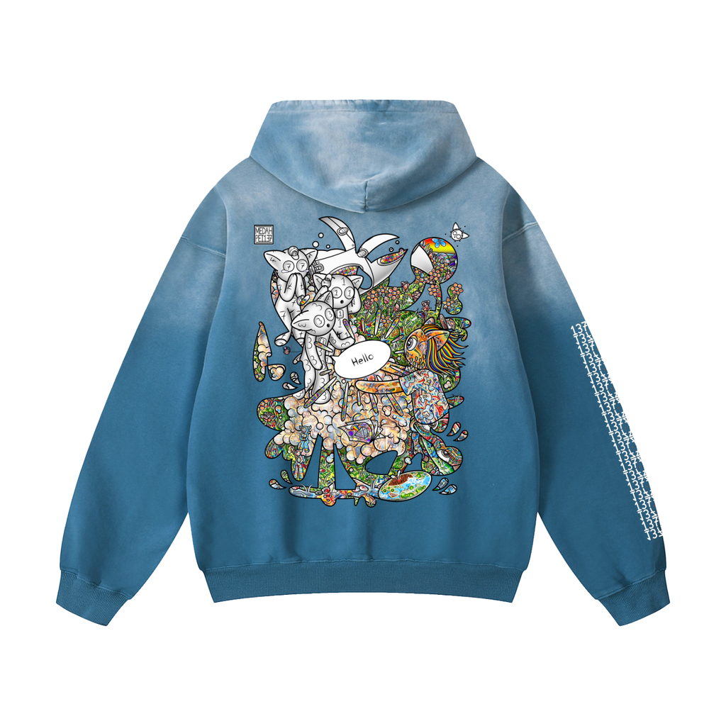 Other Wordly - Heavyweight Sunfade Oversized Hoodie