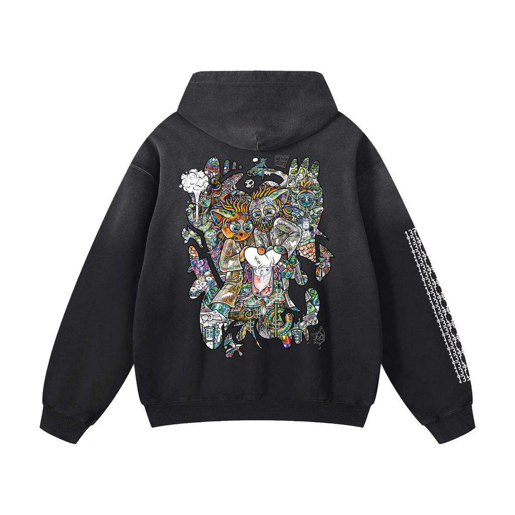 Combination Chatter- Heavyweight Sunfade Oversized Hoodie