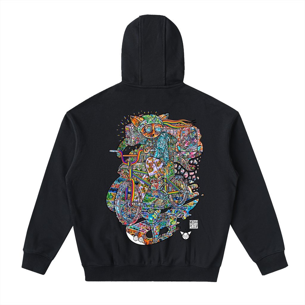 Peicycle - Drop-Shoulder Zip Up Hoodie