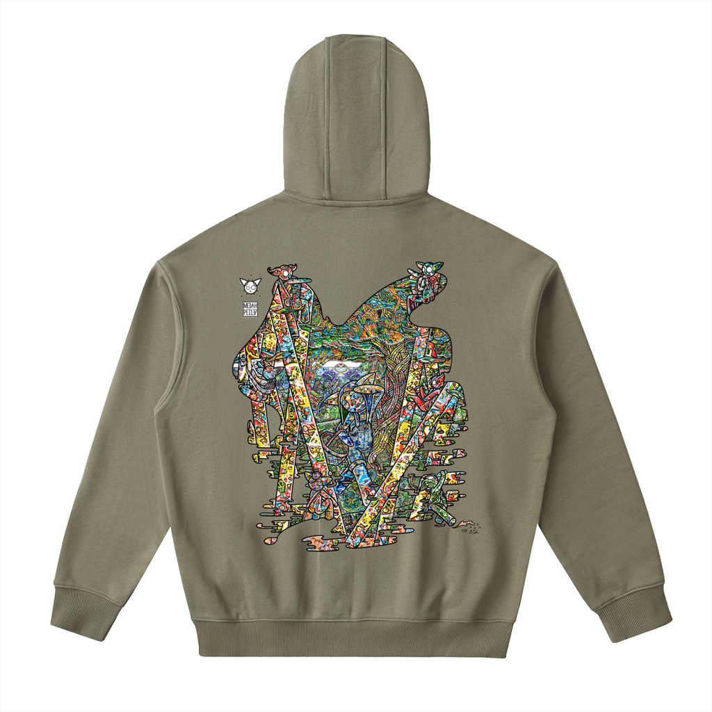 Orchard Of Life - Drop-Shoulder Zip Up Hoodie