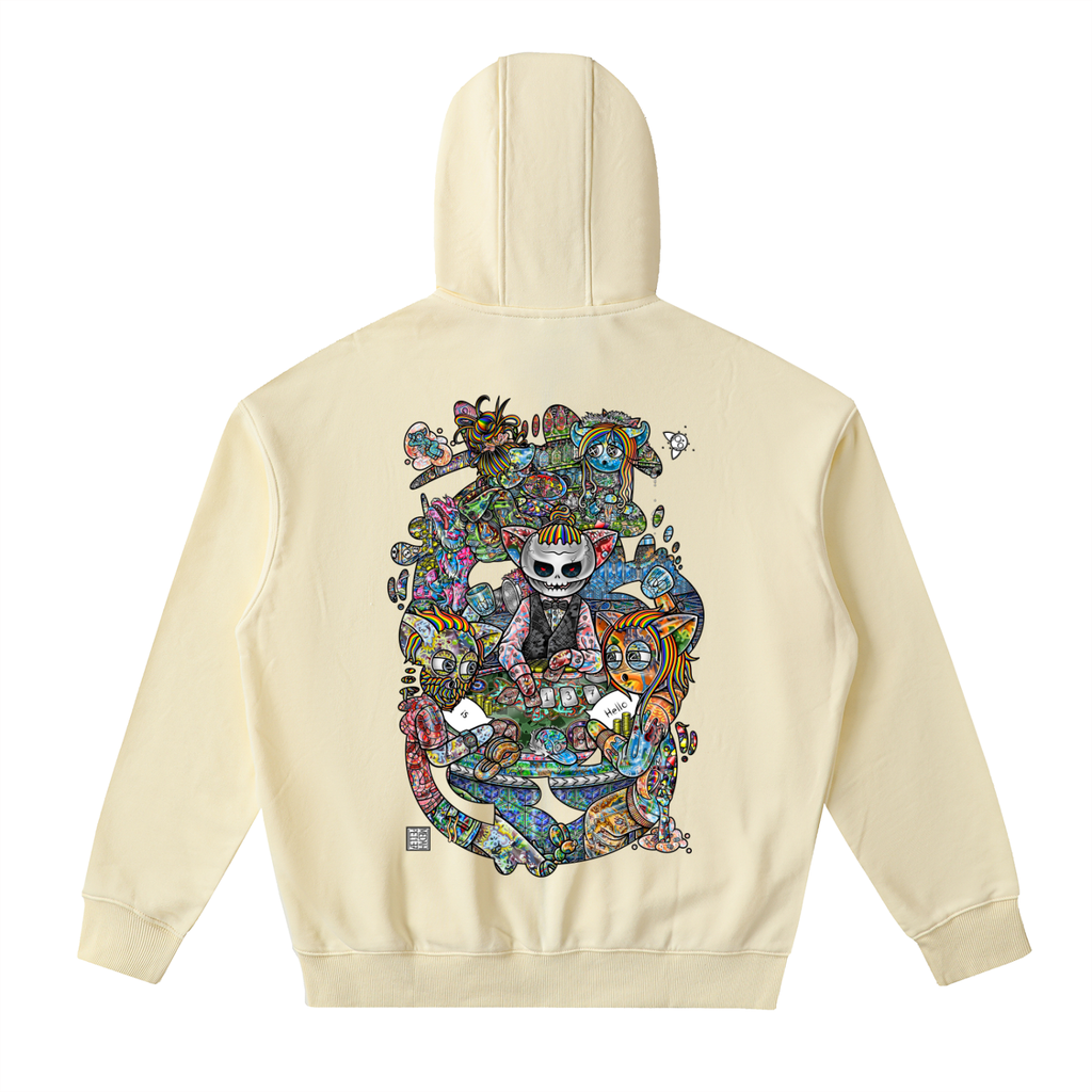 Two Truths and a Lie- Drop-Shoulder Zip Up Hoodie