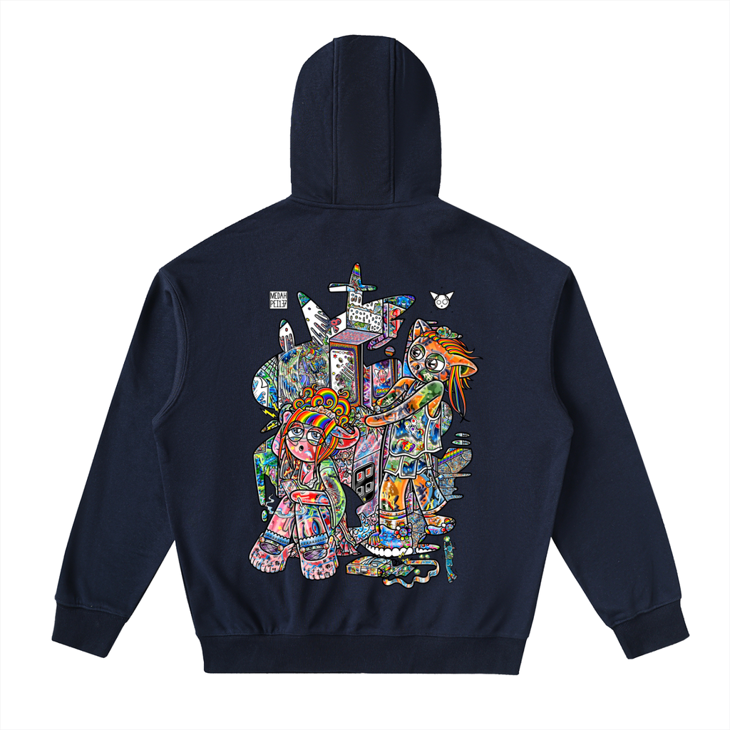 Not A Game - Drop-Shoulder Zip Up Hoodie