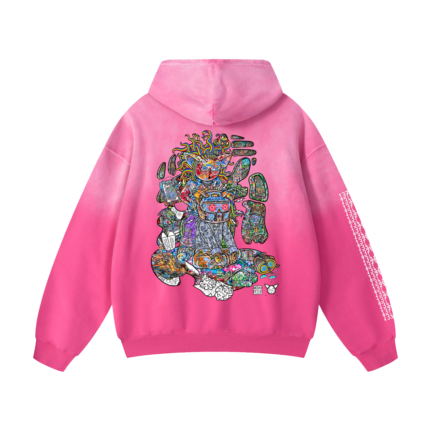 Where Your Helmet - Heavyweight Sunfade Oversized Hoodie